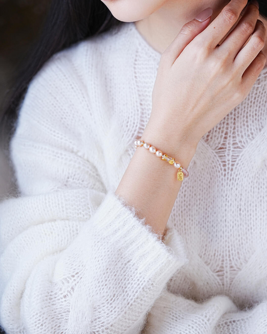 Fire Bonded Phoenix Strawberry Quartz Luck Bracelet