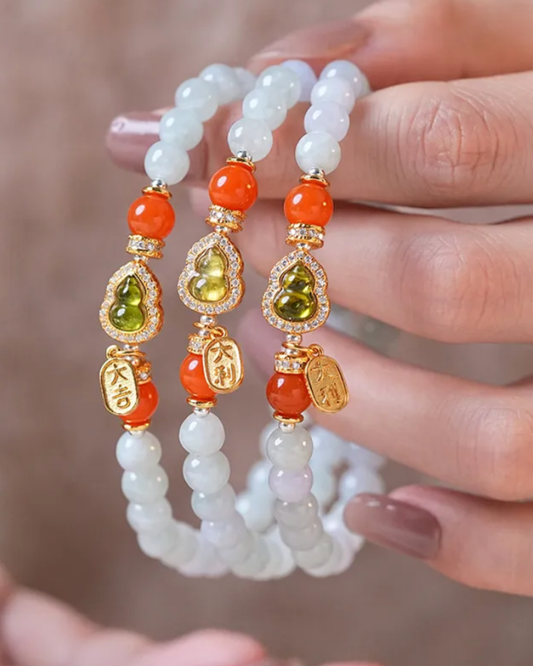 Earth Anchor Yellow Rutilated Quartz Lemon Citrine Power Millet Beads Bracelet