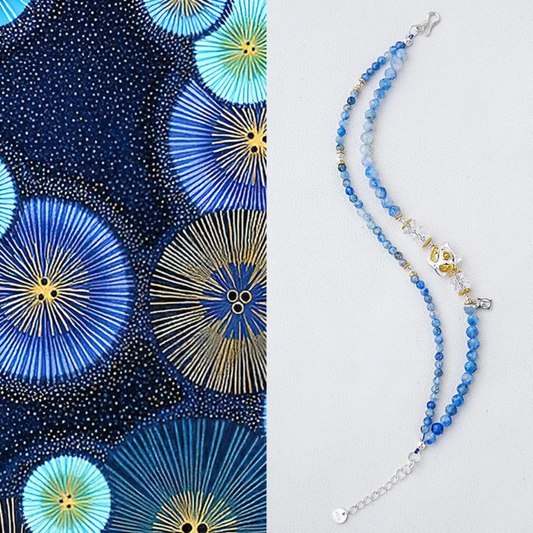 Water Flow Awakening Lion Quartz Kyanite Wisdom Double - loop Bracelet