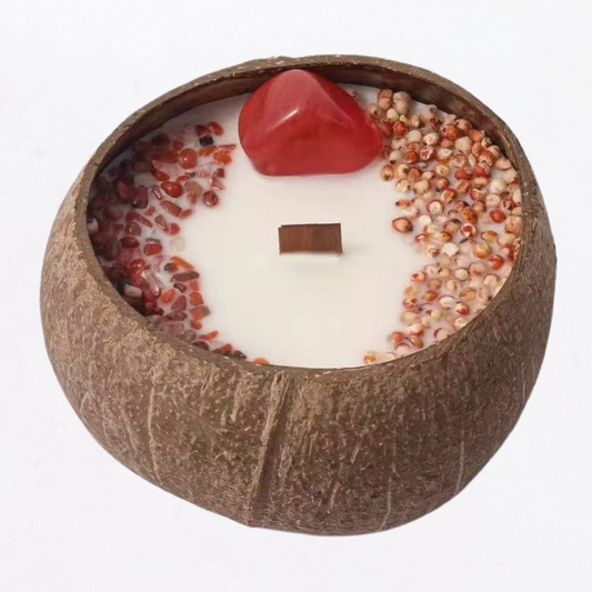 Fire Blaze Ruby Rose Amber Musk Aromatherapy Candle